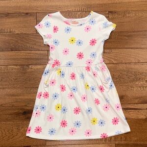 Cat & Jack Girls Short-Sleeve Multicolored Floral Dress - Size L (10/12)